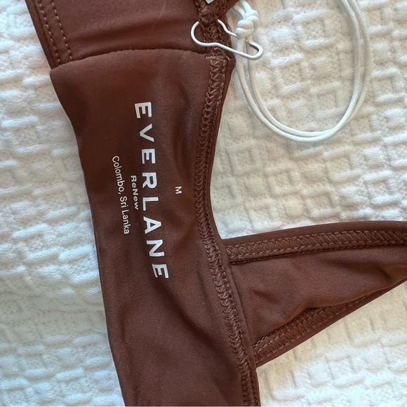 EVERLANE ReNew The Rosewood Triangle Bikini Top NWT - Picture 15 of 16